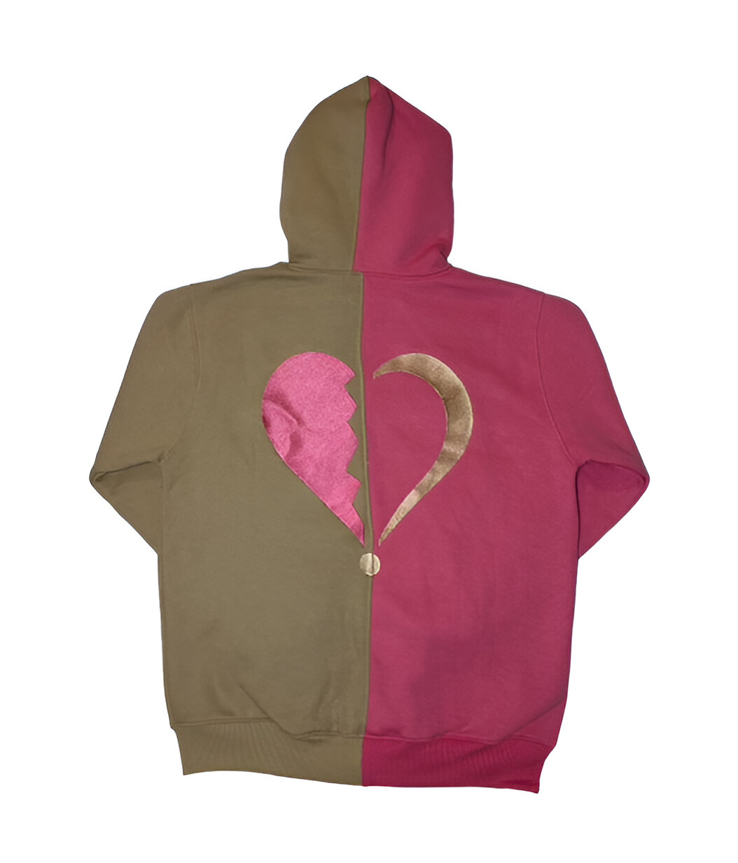 Conflicted Hoodie (Pink/Tan)
