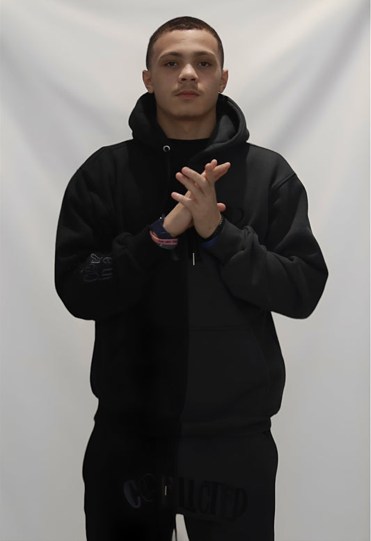 Conflicted Sweatsuit (Black/Grey)