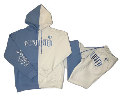 Conflicted Sweatsuit (Blue/White)