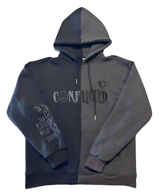 Conflicted Hoodie (Black/Grey)