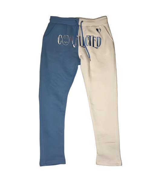 Conflicted Sweatpants (Blue/White)