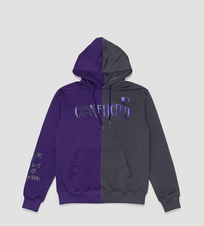 Conflicted Hoodie (Purple/Grey)